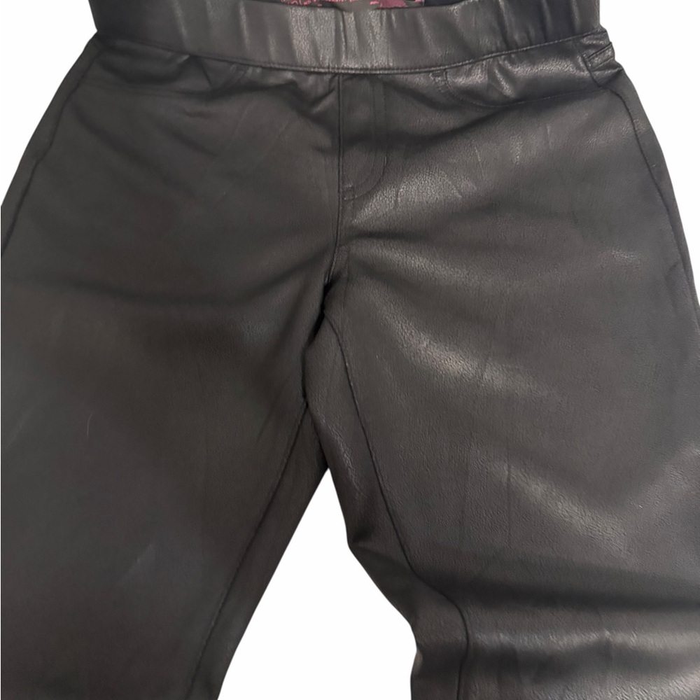 No Boundaries Black Faux Leather Pants - Picture 3 of 7